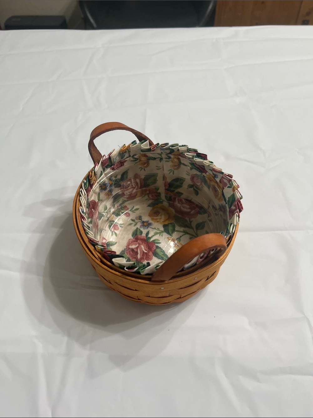 Longaberger Natural Brown Handwoven Basket
